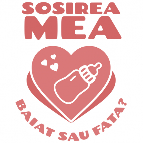 Familie - Sticker Adeziv Autocolant Personalizat Cadou Personalizat „Sosirea Mea Băiat Sau Fată” | Inimioara Cu Beberon