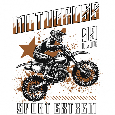 MOTOCICLETE - Sticker Adeziv Autocolant Personalizat Iubitor de Motocross – Aventura și Pasiunea Sportului Extrem