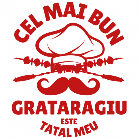 MANCARE - Sticker Adeziv Autocolant Personalizat Cadouri personalizate pentru tatăl grătarangiu | Frigărui și pălărie cheff cu text amuzant