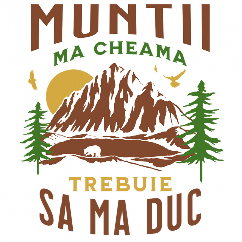 CALATORIE - Sticker Adeziv Autocolant Personalizat "Munte Înalt Apus De Soare – Aventură în Natură și Peisaje Montane"