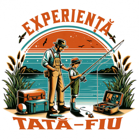 Familie - Sticker Adeziv Autocolant Personalizat Cadou Personalizat „Iubitorii De Pescuit” | Experiență Tata Fiu pentru Părinți și Copii