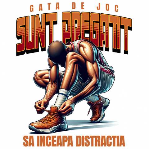 SPORT - Sticker Adeziv Autocolant Personalizat Jucător Profesionist de Baschet – Pregătire și Determinare Sportivă