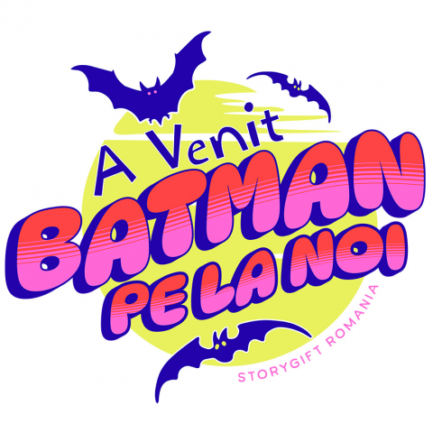 Sticker Adeziv Autocolant Personalizat Lilieci Horror și Batman | Cadouri Personalizate Halloween pentru Familie și Copii