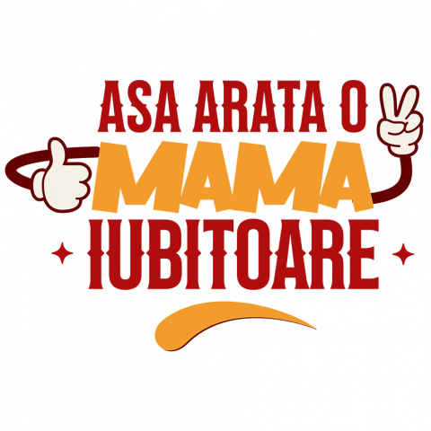 Mama - Sticker Adeziv Autocolant Personalizat "Așa Arată O Mamă Bună – Cadouri Personalizate cu Maini și Semne Vesele"