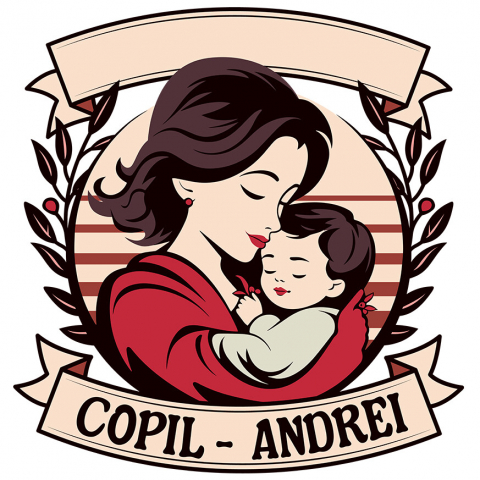 Mama - Sticker Adeziv Autocolant Personalizat Mama și Copil - „Iubire Eternă” | Cadou Personalizat pentru Familie
