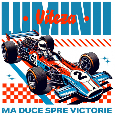 Sticker Adeziv Autocolant Personalizat Mașină De Curse Formula 1 – Viteză, Adrenalină și Performanță