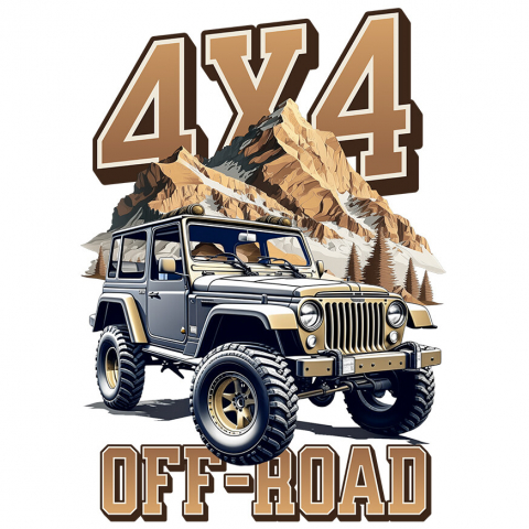 MASINI - Sticker Adeziv Autocolant Personalizat Mașină De Teren 4X4 – Aventură Off-Road Pentru Iubitorii De Natură