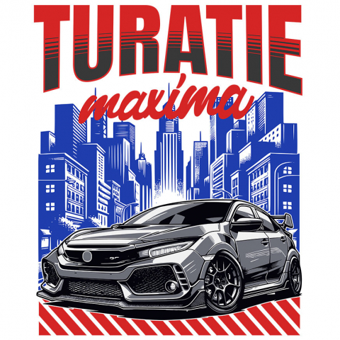 MASINI - Sticker Adeziv Autocolant Personalizat Mașină Puternică de Curse în Oraș – Adrenalină și Viteză