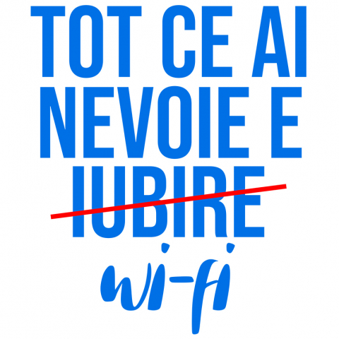 Cadouri Pentru Cupluri - Sticker Adeziv Autocolant Personalizat Mesaj Haios pentru Iubitorii de Internet – Cadouri Personalizate cu Umor despre Wi-Fi și Iubire