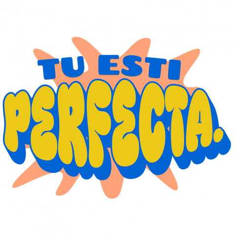 Sticker Adeziv Autocolant Personalizat Tu Ești Perfectă - Mesaje de Iubire de Sine și Încredere pentru Femei | Cadouri Personalizate