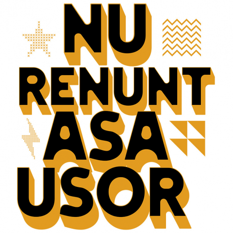 Sticker Adeziv Autocolant Personalizat Mesaj Motivațional „Nu Renunța Așa Ușor” - Cadou Personalizat Muncă și Putere