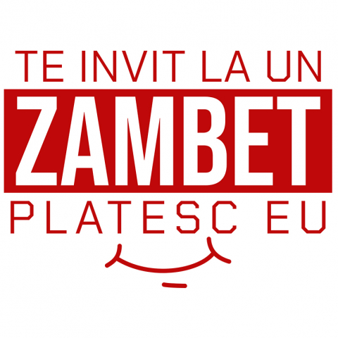 Cadouri Pentru Ea - Sticker Adeziv Autocolant Personalizat Mesaj Zâmbet Larg „Te Invit La Un Zâmbet, Plătesc Eu” | Cadou Romantic Personalizat