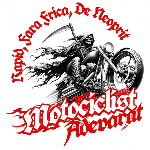 MOTOCICLETE - Sticker Adeziv Autocolant Personalizat Moartea cu Coasa pe Motocicletă – Design Horror și Misterios