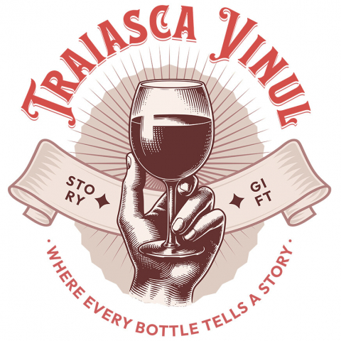 bauturi - Sticker Adeziv Autocolant Personalizat „Pahar de Vin cu Picior - Cadou Personalizat pentru Iubitorii de Vin”