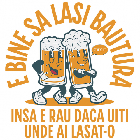 Sticker Personalizat - Sticker Adeziv Autocolant Personalizat Pahare Amuzante de Bere | Mesaje Haioase Distracție și Alcool, Cadouri Personalizate