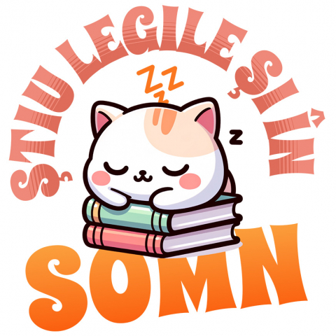 EDUCATIE - Sticker Adeziv Autocolant Personalizat Tricou Pisica Somnoroasă - "Știu Legile Și În Somn" | Cadou Amuzant pentru Iubitorii de Pisici și Educație