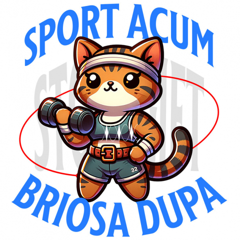 Sticker Adeziv Autocolant Personalizat Pisică Stil Tigru - Tricou Personalizat Motivațional pentru Sportivi și Prieteni