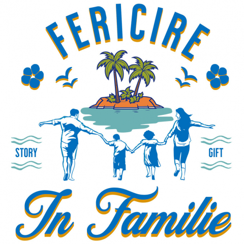 Sticker Adeziv Autocolant Personalizat Tricou Personalizat Familie - „Fericire în Vacanță” | Cadouri Unice