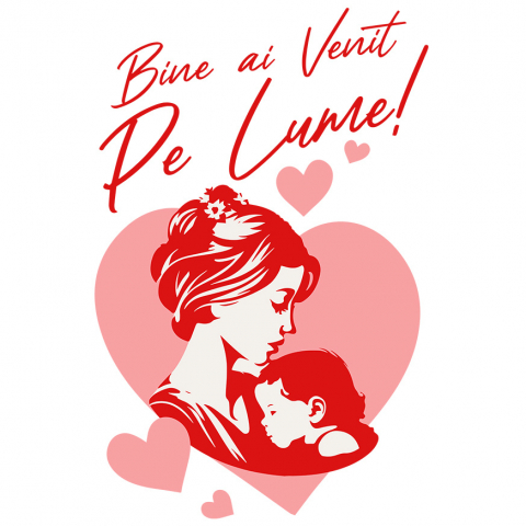 Mama - Sticker Adeziv Autocolant Personalizat Decor Personalizat Mama și Copil - „Bine Ai Venit Pe Lume”
