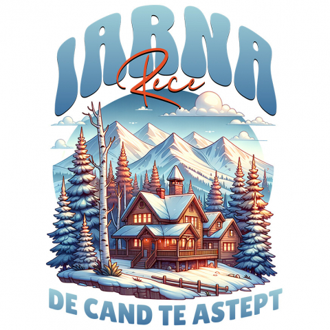 CALATORIE - Sticker Adeziv Autocolant Personalizat "Cabana în Pădure și Zăpadă – Vacanță de Iarnă și Crăciun în Natură"