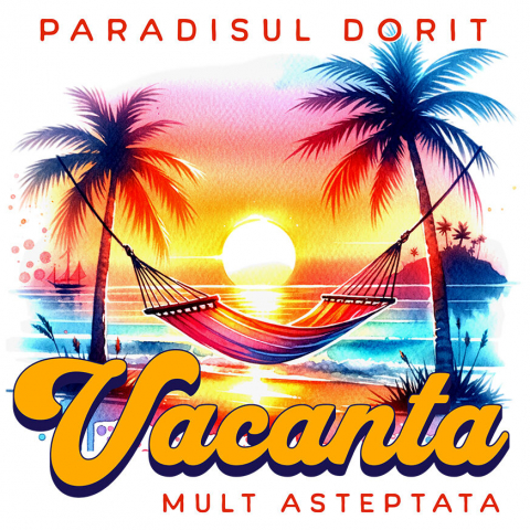 Sticker Adeziv Autocolant Personalizat Cadou Personalizat Plajă Tropicală – Amintiri Unice pentru Familie & Prieteni
