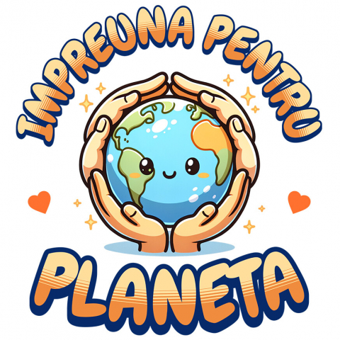 PLANETA - Sticker Adeziv Autocolant Personalizat "Pui și Planeta Pământ - Produse Personalizate pentru Familie, Copii, Tati și Prieteni"