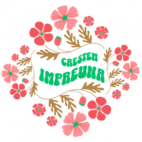 Sticker Adeziv Autocolant Personalizat Rama Foto cu Flori Colorate | Cadou Personalizat Creștem Împreună | Dragoste și Natură