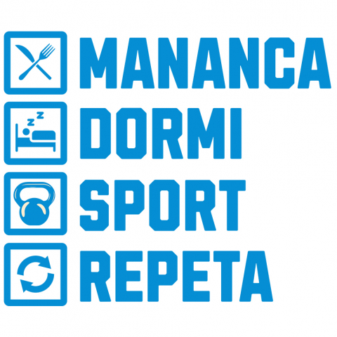 SPORT - Sticker Adeziv Autocolant Personalizat Rutina Zilnică Sport - Tricou Personalizat pentru Sportivi și Echipe