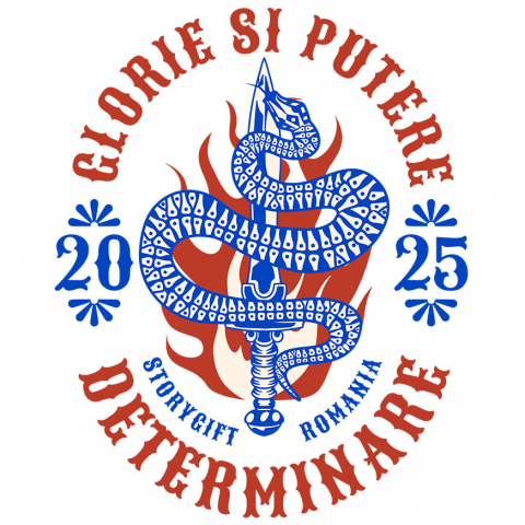 Sticker Personalizat - Sticker Adeziv Autocolant Personalizat Sarpe Periculos cu Sabie - Putere, Glorie și Determinare pentru Cadouri Personalizate