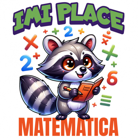 EDUCATIE - Sticker Adeziv Autocolant Personalizat Tricou Sconcs Matematician - "Îmi Place Matematica" | Cadou Educațional pentru Copii și Iubitori de Știință