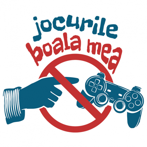 Sticker Adeziv Autocolant Personalizat Semn Interzis „Jocurile Video Boala Mea” - Cadou Personalizat Gameri