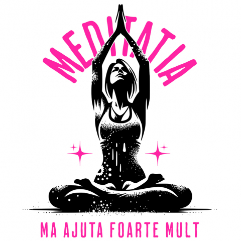 SPORT - Sticker Adeziv Autocolant Personalizat Siluetă Femeie Yoga – Design Relaxare și Meditație pentru Cadouri Personalizate