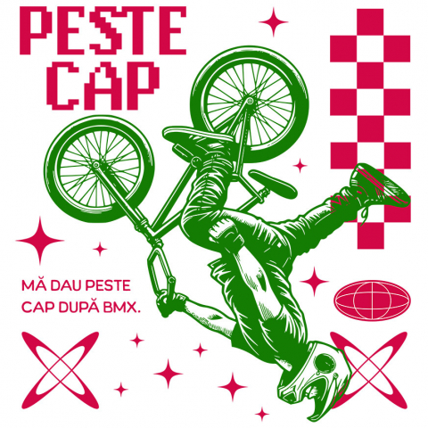 SPORT - Sticker Adeziv Autocolant Personalizat Siluetă BMX Personalizată – Cadou Perfect pentru Pasionați de Sport Extrem