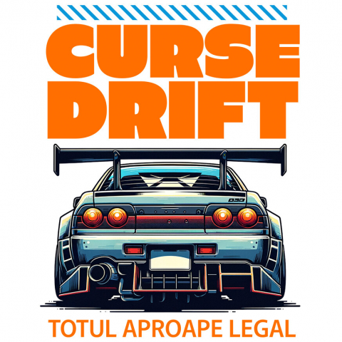 Sticker Adeziv Autocolant Personalizat Tricou Drift Tuning – Design Auto pentru Pasionații de Curse și Viteză