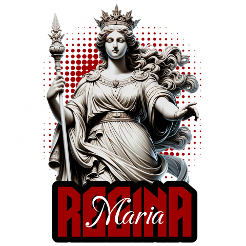 INGERI - Sticker Adeziv Autocolant Personalizat Statuie Stil Grecesc Regina Maria – Cadou Personalizat Cu Coroana