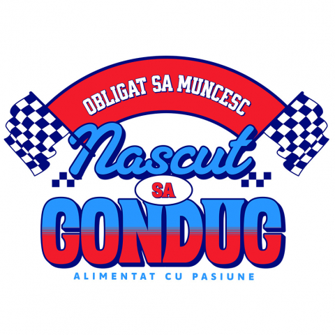 MASINI - Sticker Adeziv Autocolant Personalizat Steag Curse Ilegale – Cadou Perfect pentru Iubitorii de Mașini și Viteză