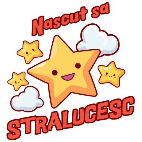 Familie - Sticker Adeziv Autocolant Personalizat Cadou Personalizat „Stele Vesele Printre Nori” | Mesaje pentru Copii și Familie