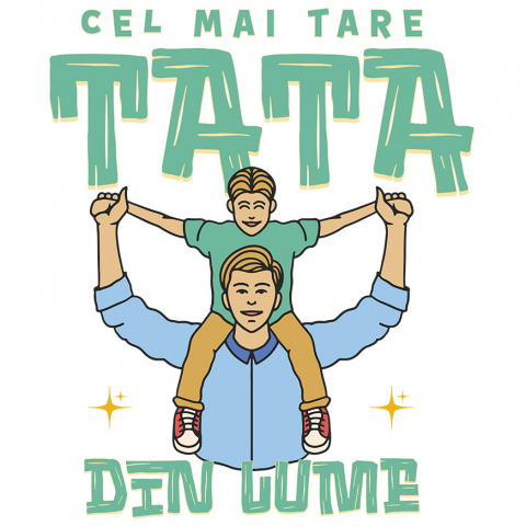 Tata - Sticker Adeziv Autocolant Personalizat Cadouri Personalizate Tata și Fiice | Petrecere Surpriză Pentru Tata, Dragoste Familie