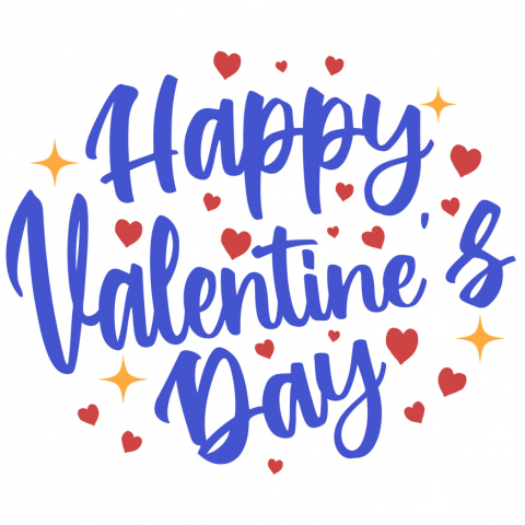 Cadouri Pentru Cupluri - Sticker Adeziv Autocolant Personalizat Happy Valentine's Day – Tricou Personalizat pentru Ziua Îndrăgostiților