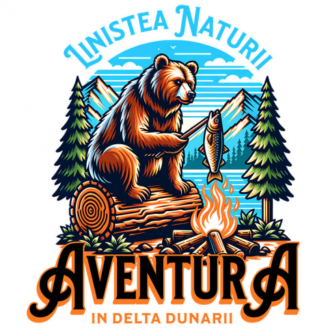 Cadouri Pentru Cupluri - Sticker Adeziv Autocolant Personalizat Tricou Personalizat Aventură - „Liniștea Naturii, Delta Dunării” | Cadouri Outdoor