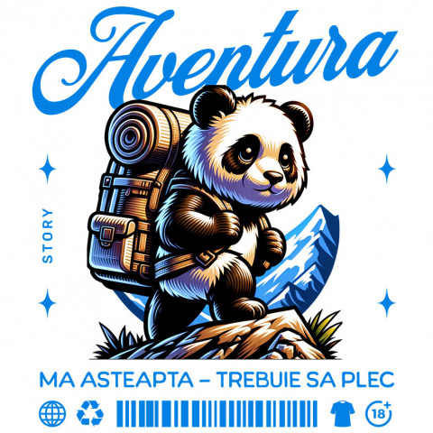 CALATORIE - Sticker Adeziv Autocolant Personalizat Tricou Personalizat Aventură - „Aventura Mă Așteaptă” | Cadouri Haioase