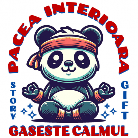 SPORT - Sticker Adeziv Autocolant Personalizat Urs Panda Yoga – Design Haios și Relaxant pentru Cadouri Personalizate