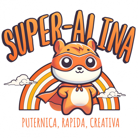 Supereroi - Sticker Adeziv Autocolant Personalizat Veverița Cu Masca Și Pelerină De Super Erou Curcubeu – Cadou Personalizat Pentru Copii