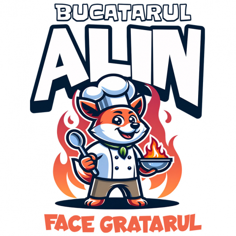 MESERII - Sticker Adeziv Autocolant Personalizat Vulpe Bucătar – Design Haios Pentru Pasionații De Grătar și Bucătărie