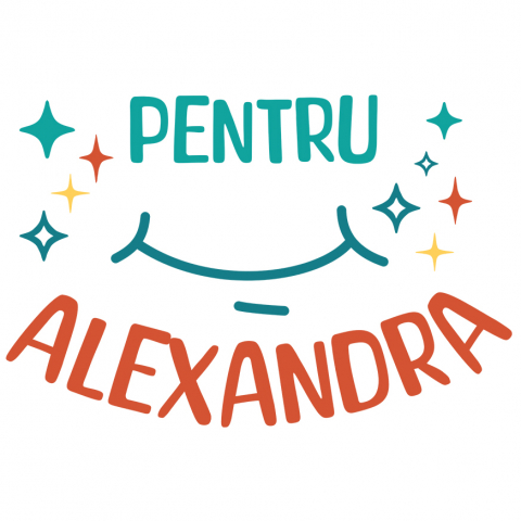 PRIETENI - Sticker Adeziv Autocolant Personalizat "Zâmbet Larg cu Stele Strălucitoare pentru Alexandra – Cadou Personalizat cu Mesaj de Iubire și Apreciere"