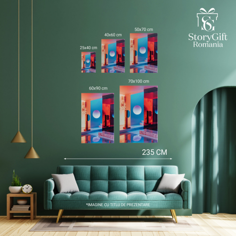 Tablou Canvas Abstract - Hol Modern cu Culori Vibrante, Marime 40x25CM [3]
