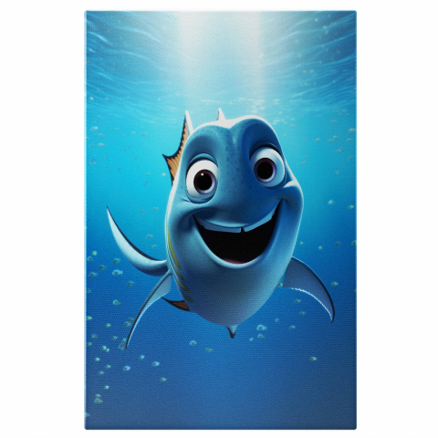 Tablou Canvas cu Pești în Adâncurile Apei Baia de Soare, Marime 40x25CM