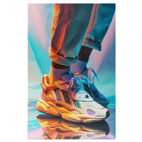 Sport - Adidas: Reflectarea Eleganței în Degradé pe Oglindă, Marime 40x25CM