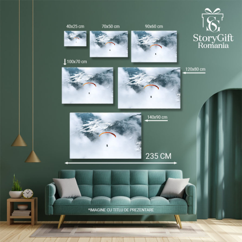 Tablou Canvas - Adrenalina Zborului cu Drona - Aventura si Libertate Aeriana 40x25CM [4]