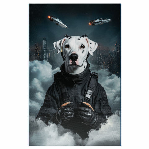 Abstract - Agent Secret deasupra Orașului în Timp de NoapteMarime 40x25CM